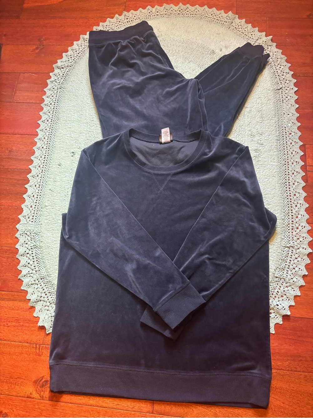 Felina Navy Blue Velour Sweatshirt